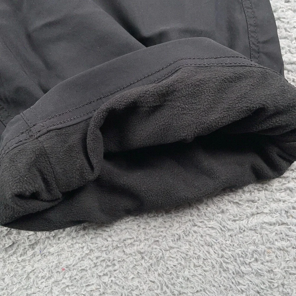 Eddie Bauer Shorts Mens 34 Black Travex Fleece Lined Stretch Outdoor Hiking